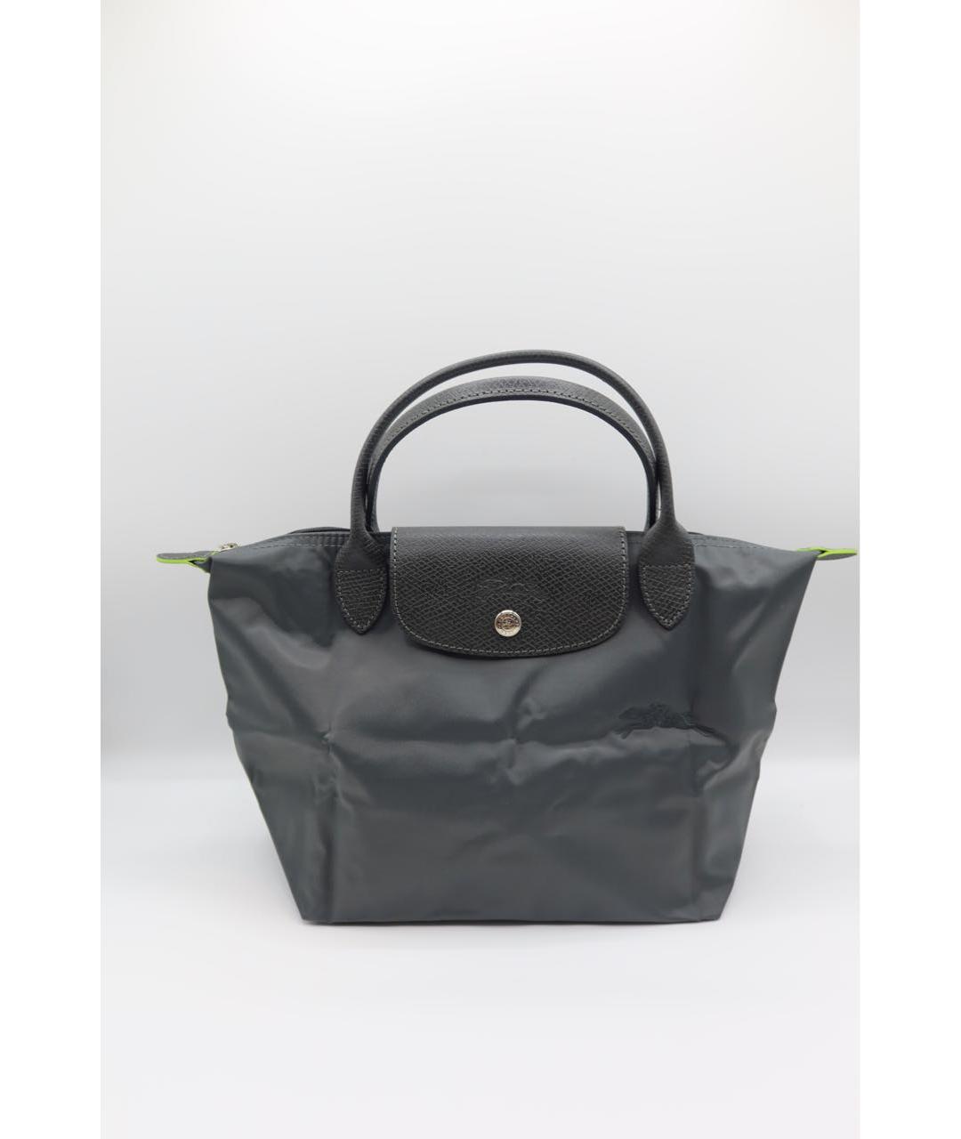 LONGCHAMP Антрацитовая сумка с короткими ручками, фото 6