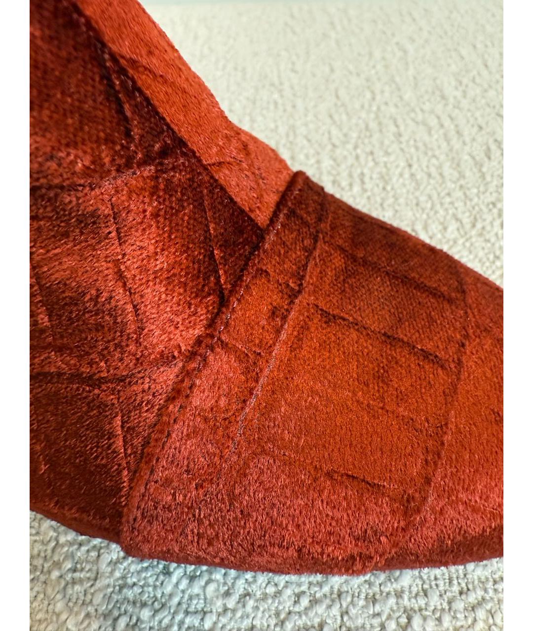DRIES VAN NOTEN Оранжевое текстильные ботильоны, фото 7