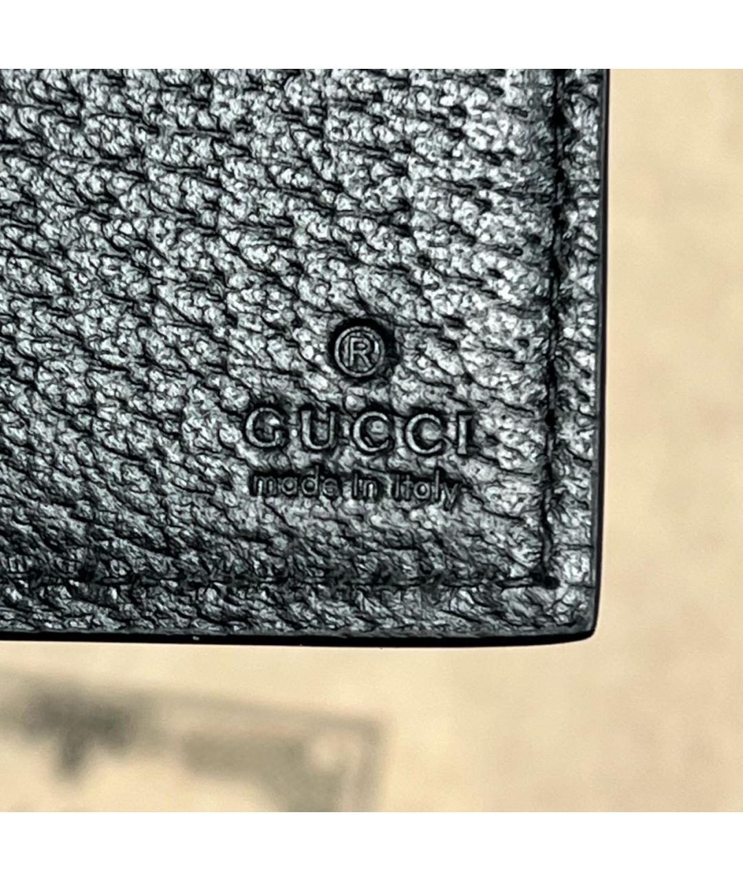 GUCCI Черный кошелек из искусственной кожи, фото 4