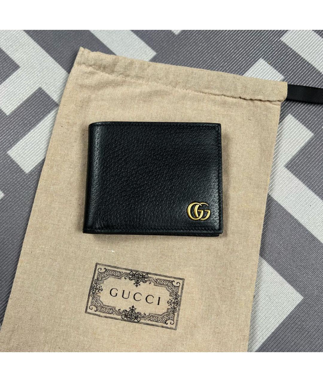 GUCCI Черный кошелек из искусственной кожи, фото 7