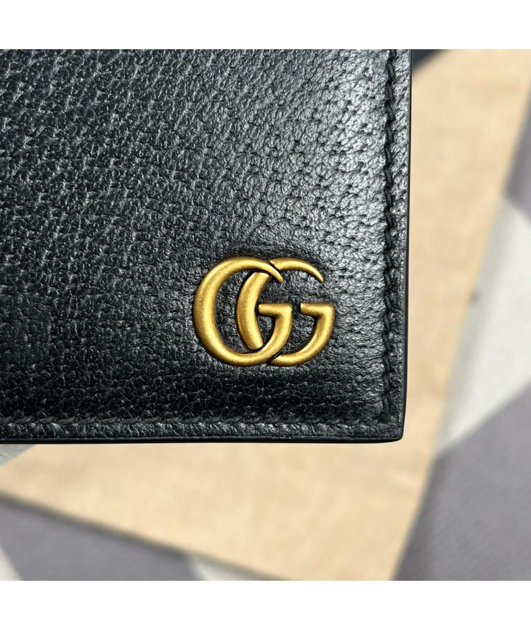 GUCCI Черный кошелек из искусственной кожи, фото 5