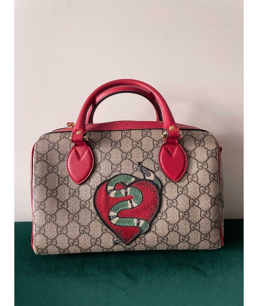 GUCCI Бежевая сумка с короткими ручками, фото 7