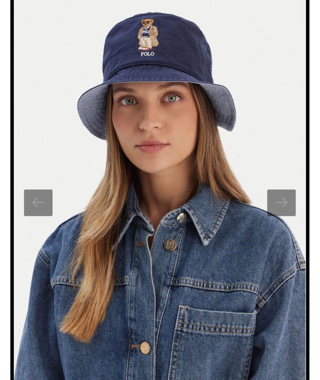 POLO RALPH LAUREN Темно-синяя хлопковая панама, фото 4