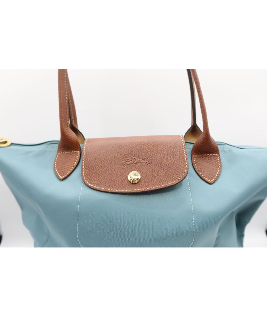 LONGCHAMP Голубая сумка тоут, фото 2