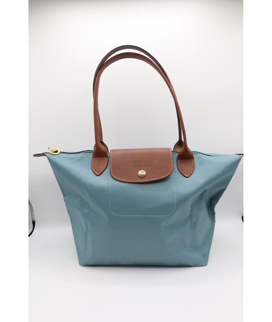 LONGCHAMP Голубая сумка тоут, фото 6