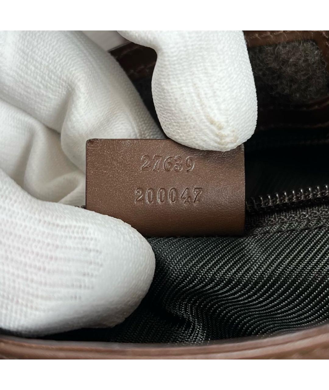 GUCCI Бежевая тканевая сумка на плечо, фото 5