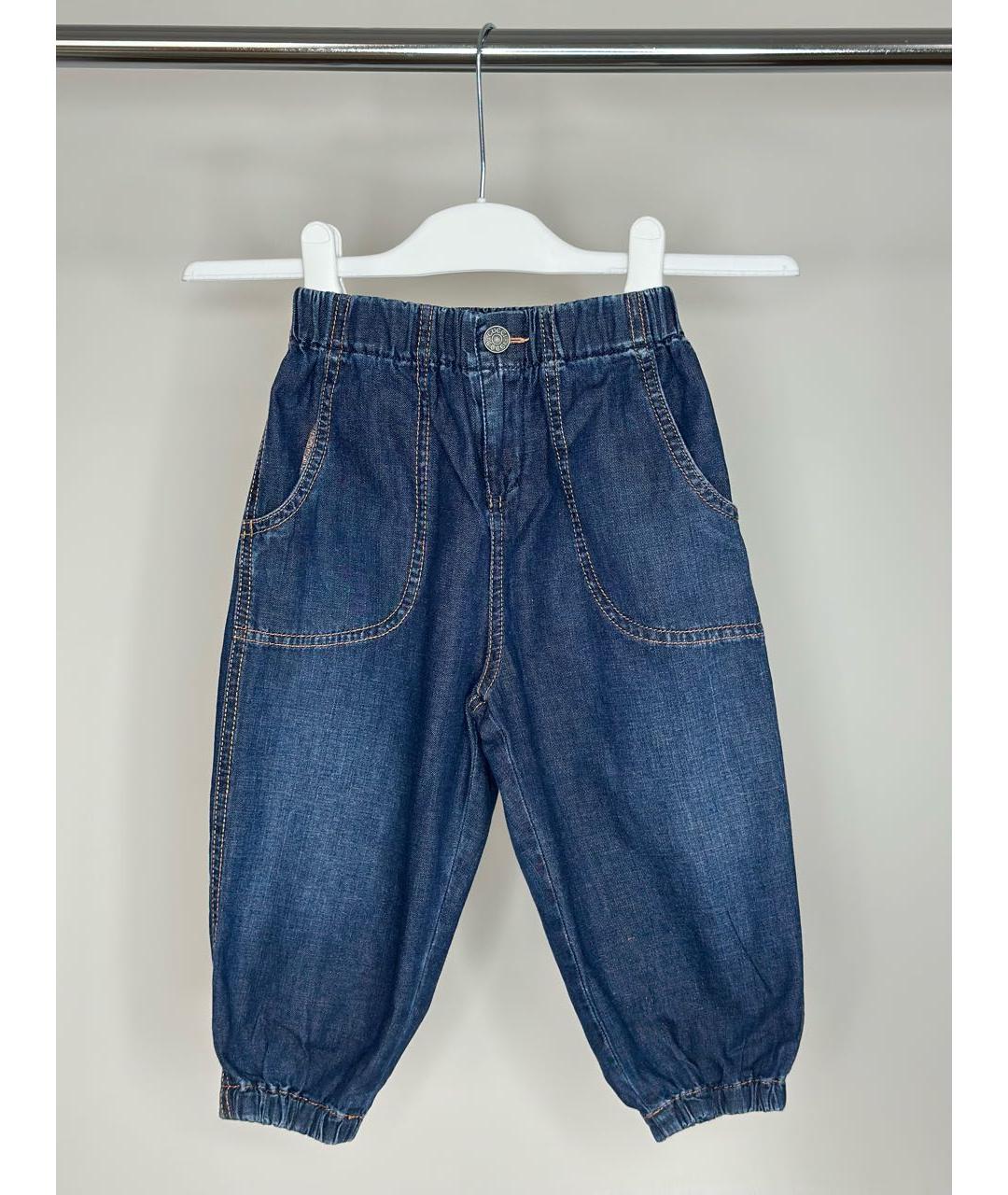 GUCCI KIDS Синие хлопковые детские джинсы, фото 4