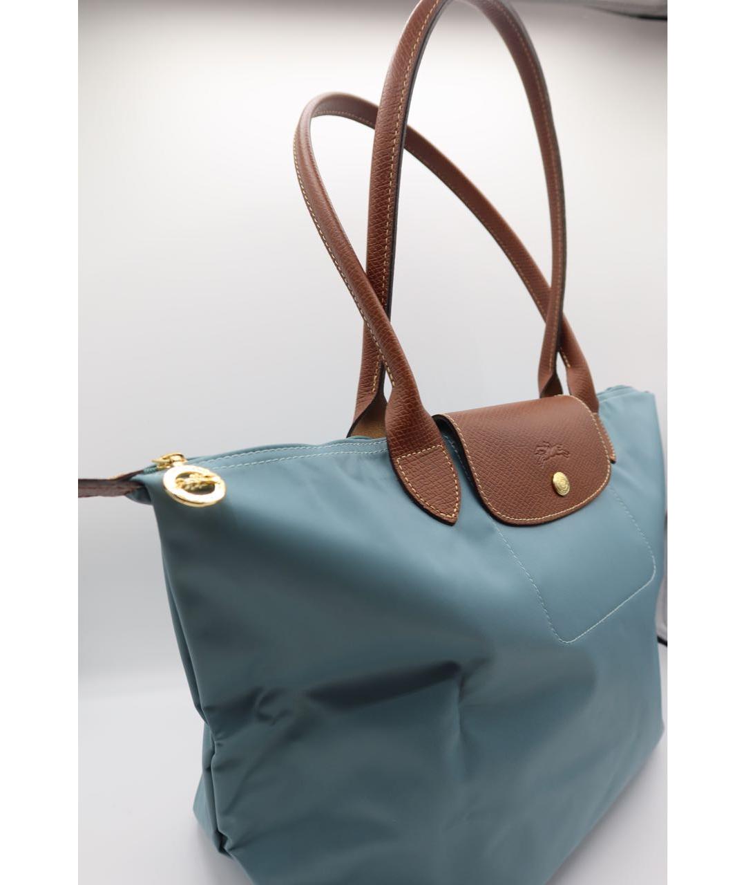 LONGCHAMP Голубая сумка тоут, фото 3