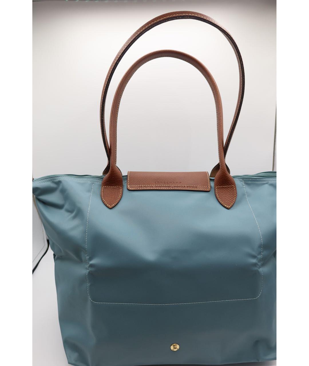 LONGCHAMP Голубая сумка тоут, фото 4