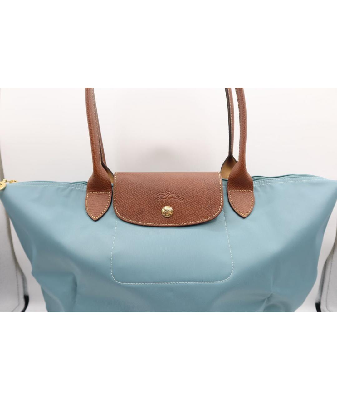LONGCHAMP Голубая сумка тоут, фото 2