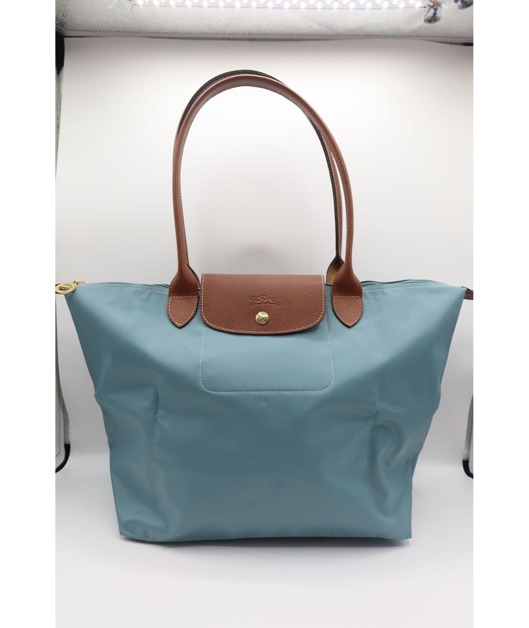 LONGCHAMP Голубая сумка тоут, фото 6