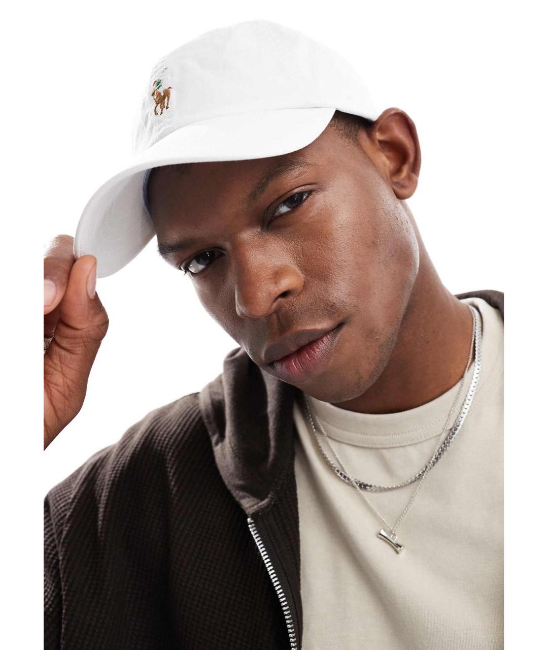 POLO RALPH LAUREN Белая хлопковая кепка/бейсболка, фото 4