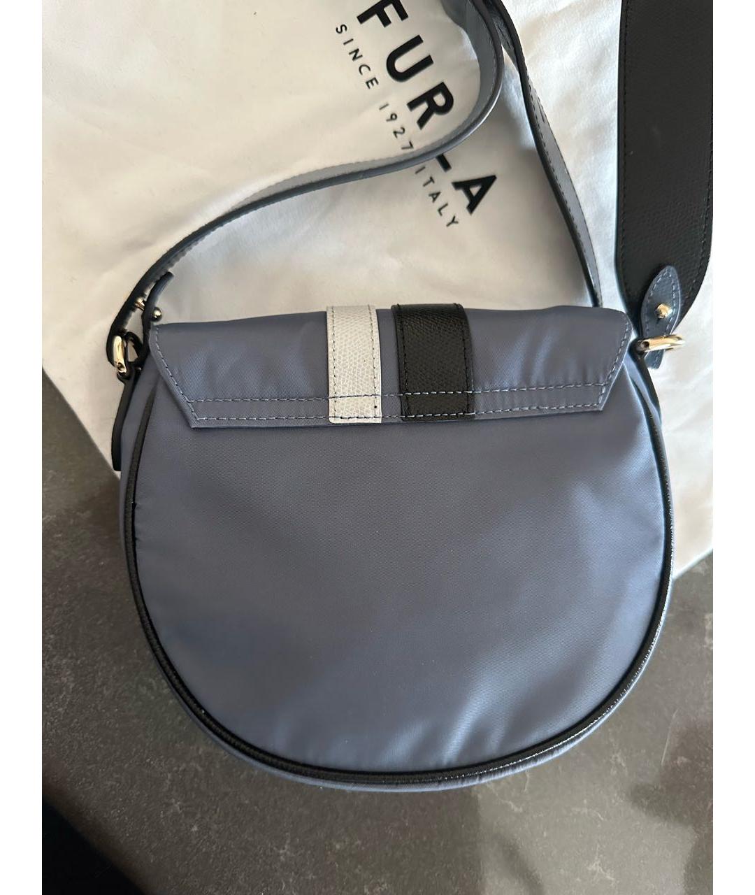 FURLA Голубая синтетическая сумка через плечо, фото 4