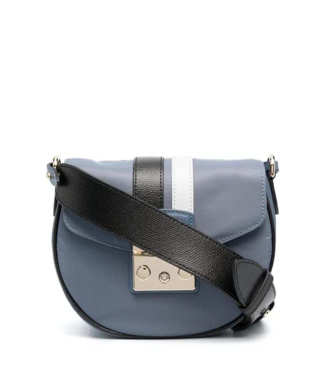 FURLA Голубая синтетическая сумка через плечо, фото 1