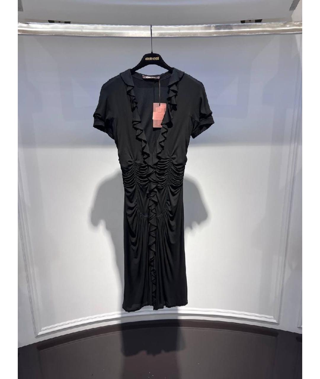 ROBERTO CAVALLI Черное повседневное платье, фото 3