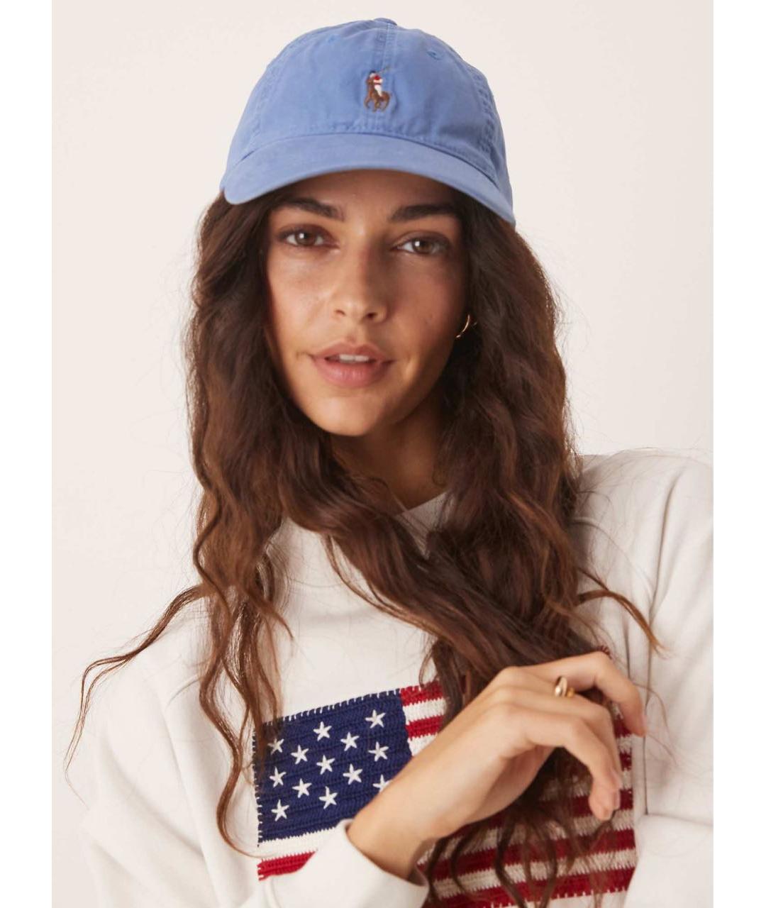 POLO RALPH LAUREN Голубая хлопковая кепка, фото 4