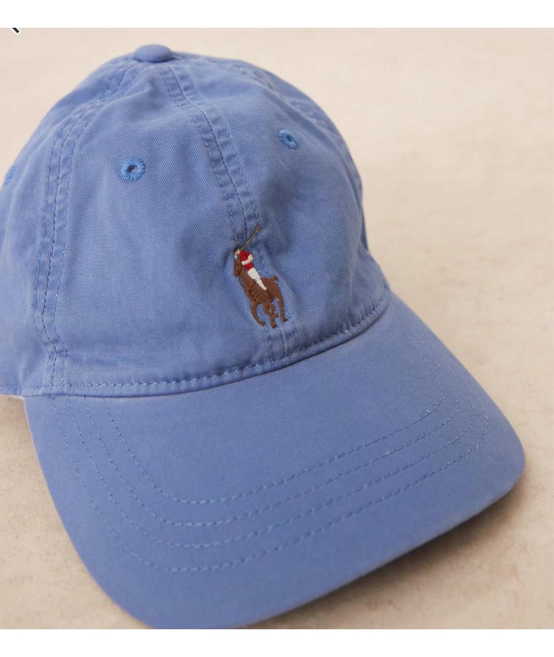 POLO RALPH LAUREN Голубая хлопковая кепка/бейсболка, фото 3