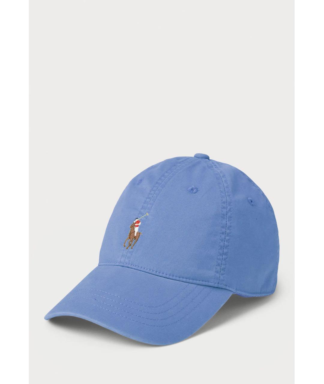 POLO RALPH LAUREN Голубая хлопковая кепка/бейсболка, фото 4
