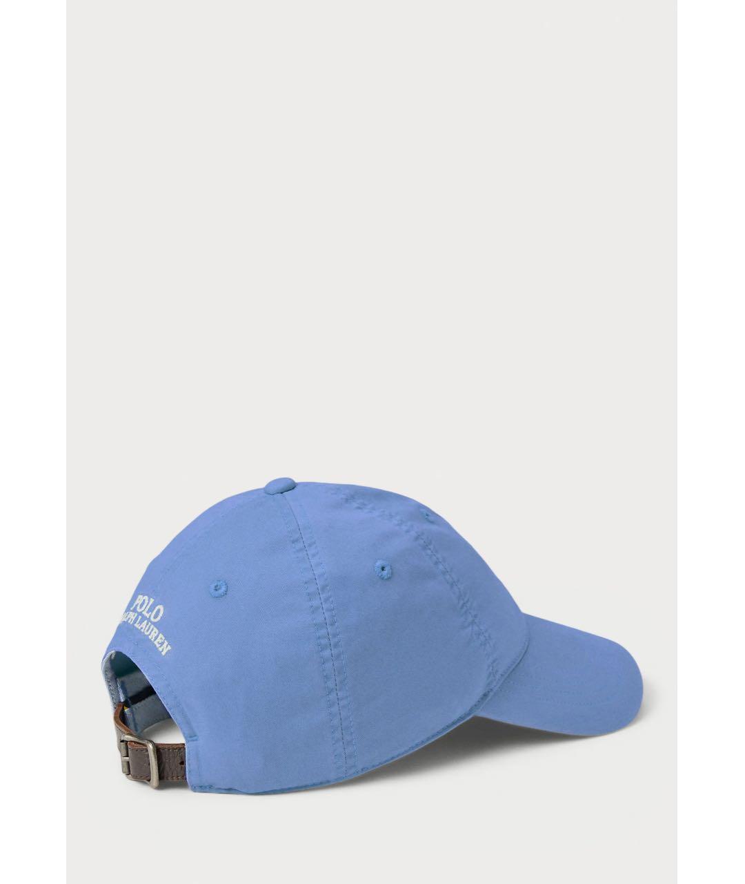 POLO RALPH LAUREN Голубая хлопковая кепка/бейсболка, фото 2