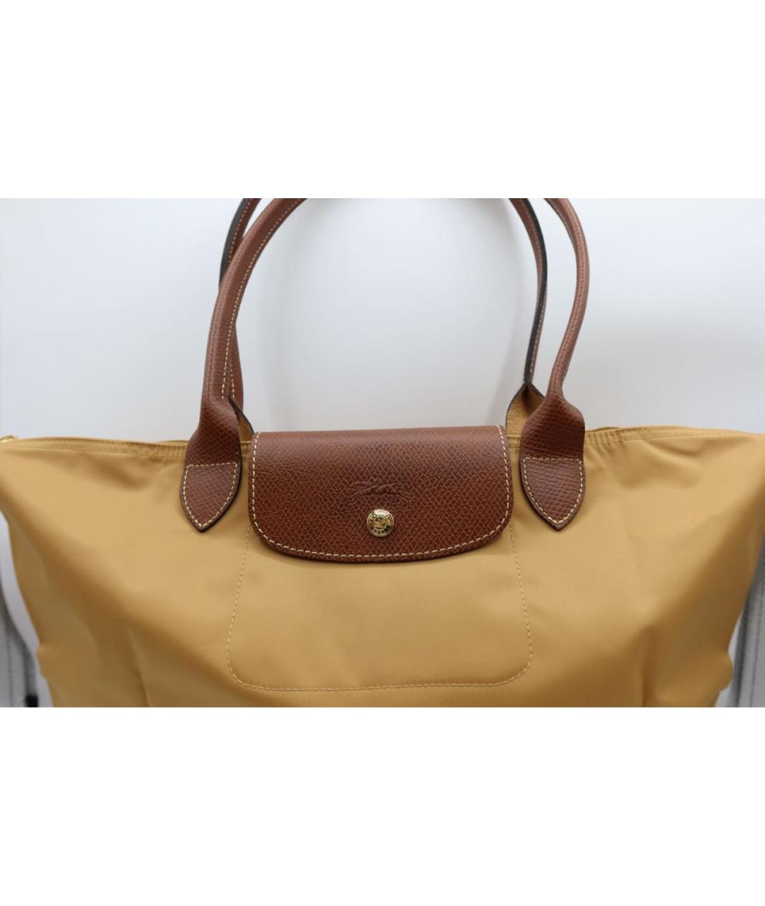 LONGCHAMP Горчичная сумка тоут, фото 2