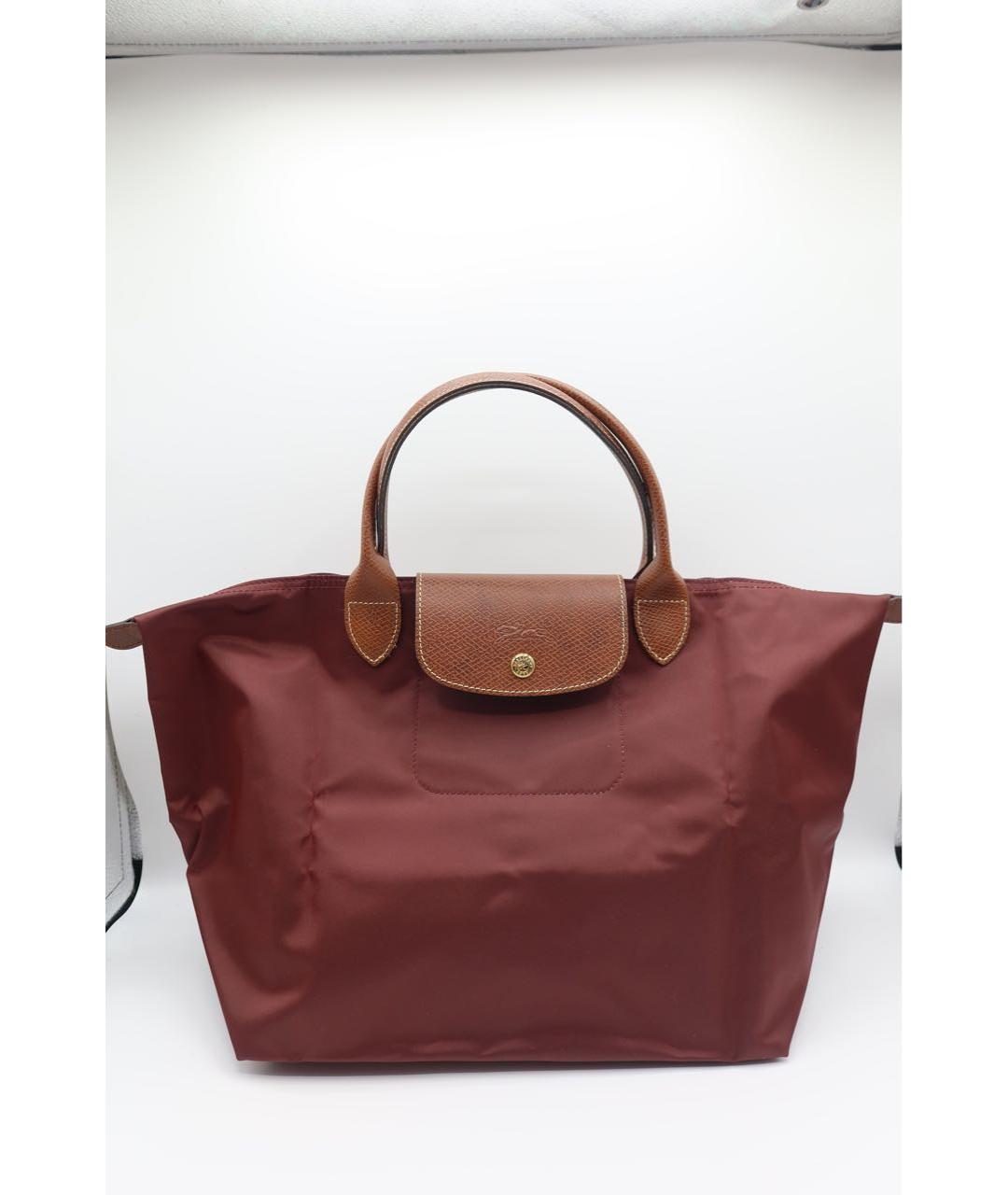 LONGCHAMP Бордовая сумка с короткими ручками, фото 6