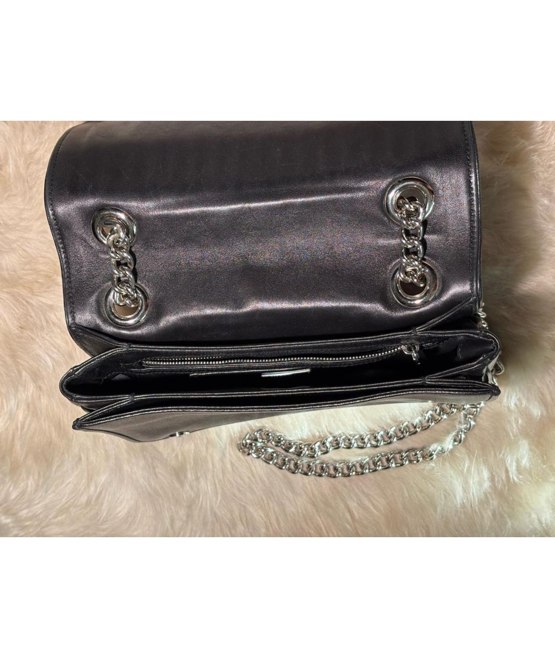 MIU MIU Черная кожаная сумка через плечо, фото 4