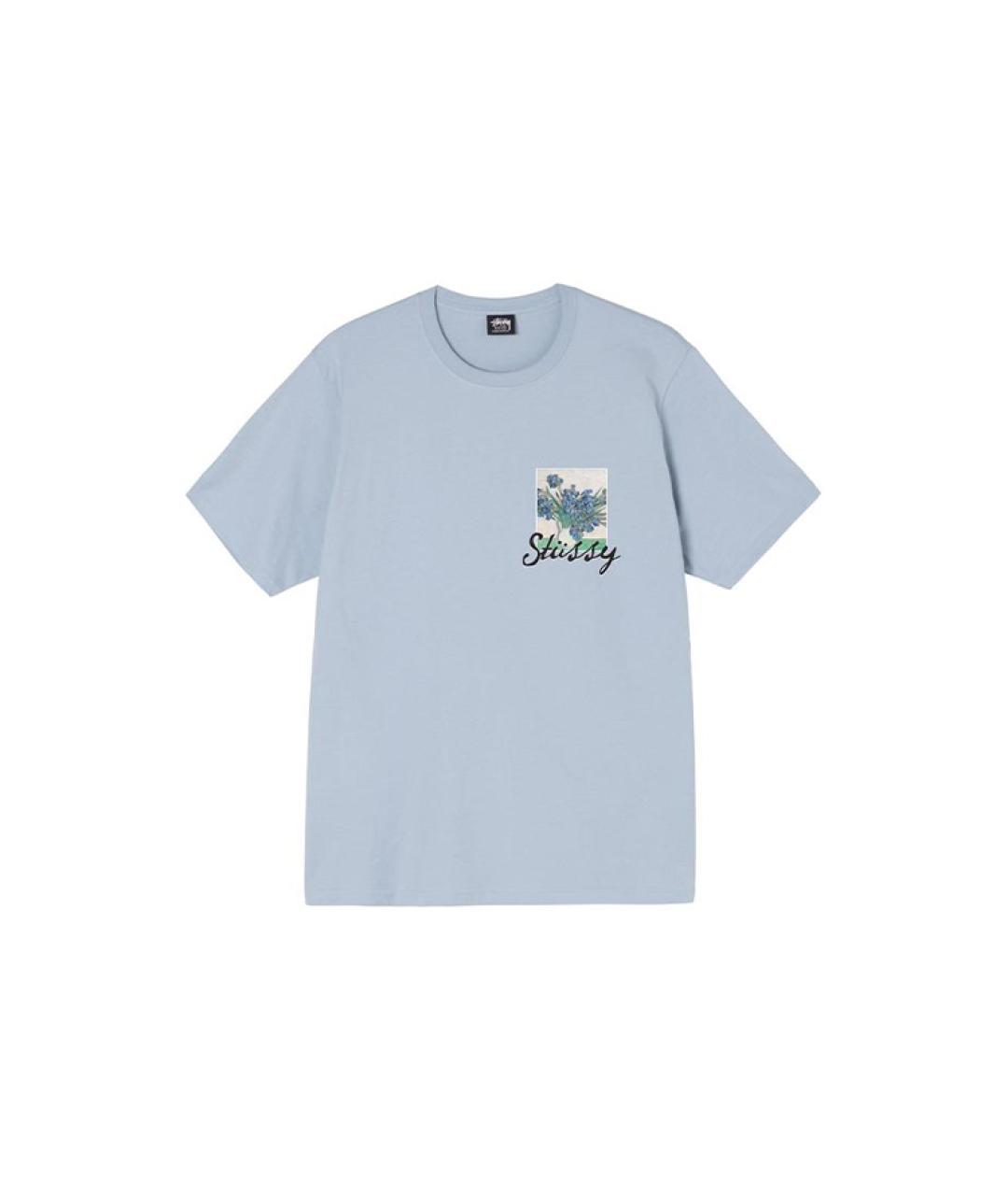 STUSSY Голубая футболка, фото 1