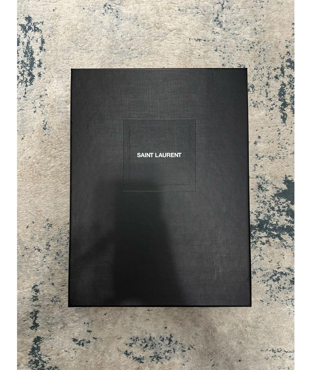 SAINT LAURENT Черные кожаные ботинки, фото 5