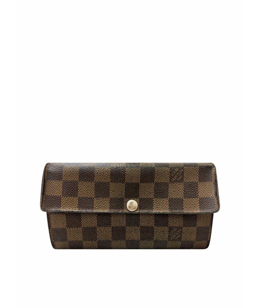 LOUIS VUITTON Коричневый кошелек, фото 5