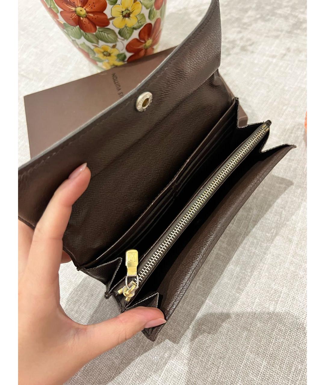 LOUIS VUITTON Коричневый кошелек, фото 4