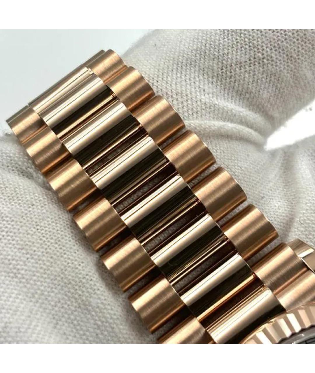 ROLEX Белые часы из розового золота, фото 4