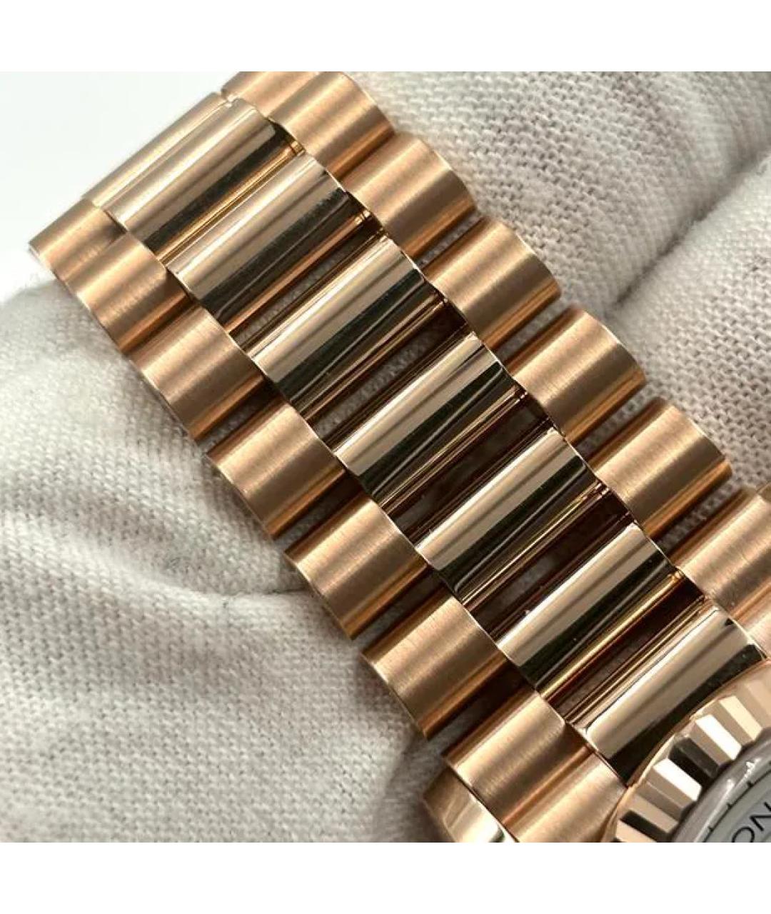 ROLEX Белые часы из розового золота, фото 3