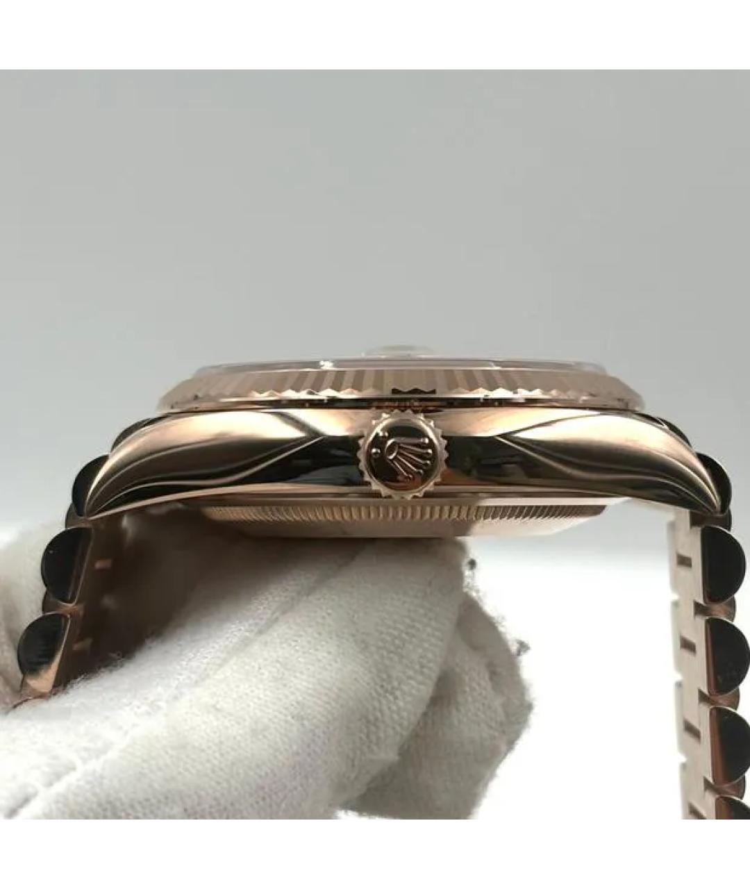 ROLEX Белые часы из розового золота, фото 7