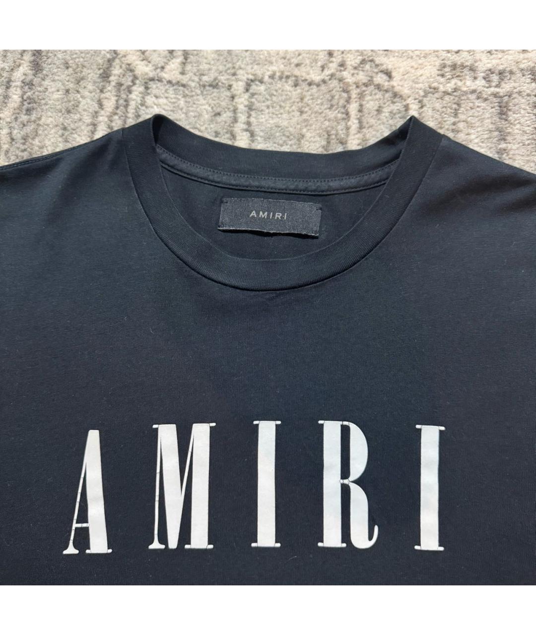 AMIRI Черная хлопковая футболка, фото 3