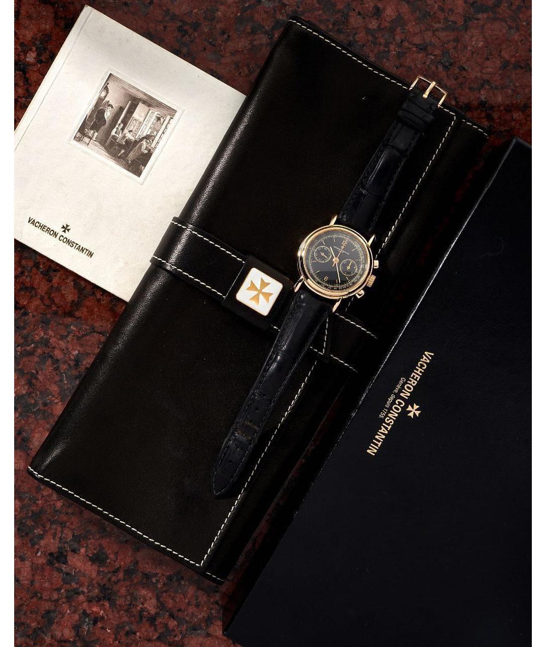 VACHERON CONSTANTIN Черные часы из желтого золота, фото 4