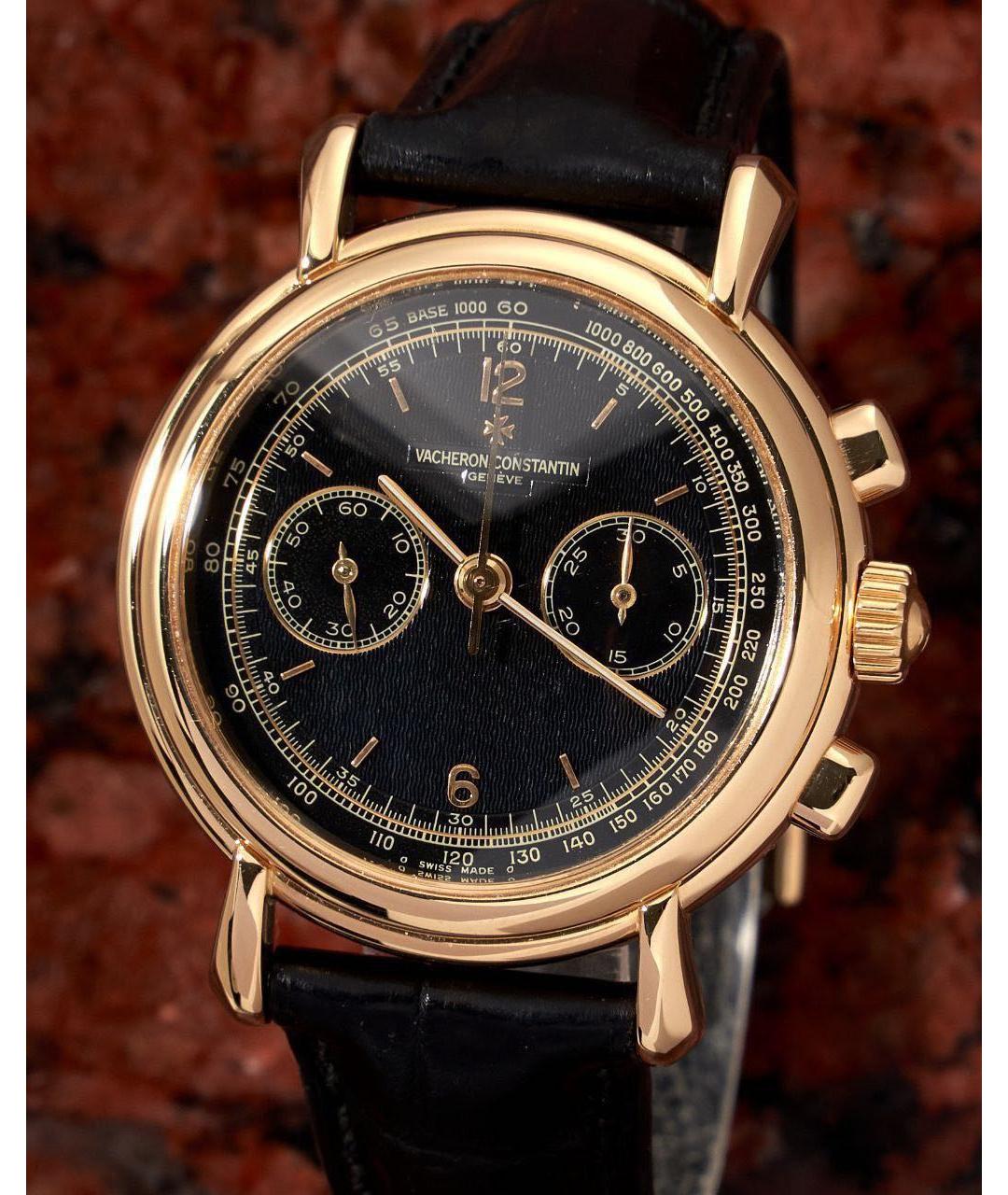 VACHERON CONSTANTIN Черные часы из желтого золота, фото 2