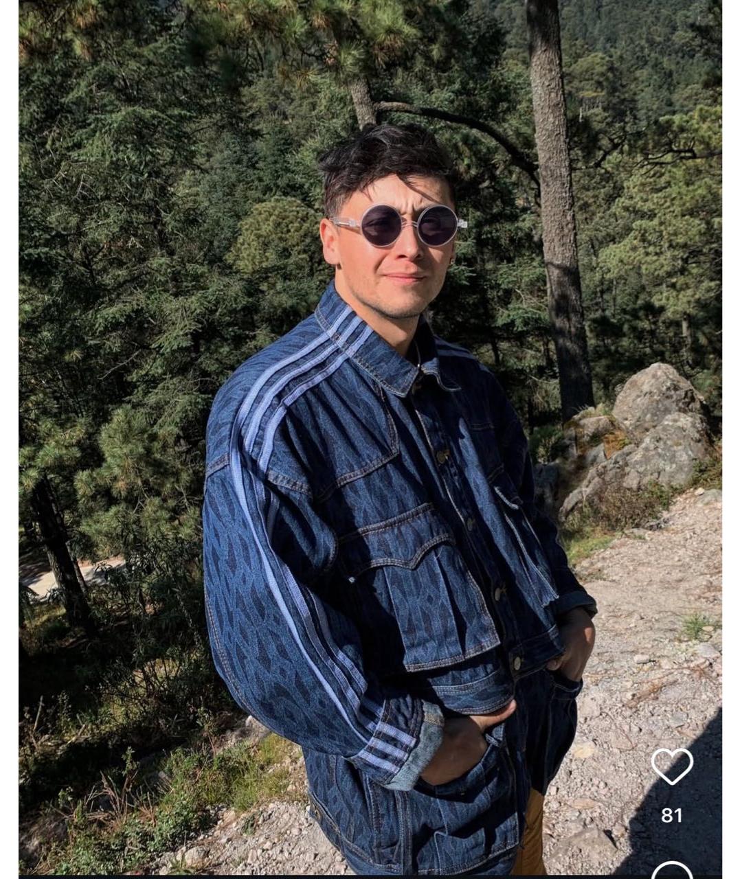ADIDAS Темно-синяя деним куртка, фото 4