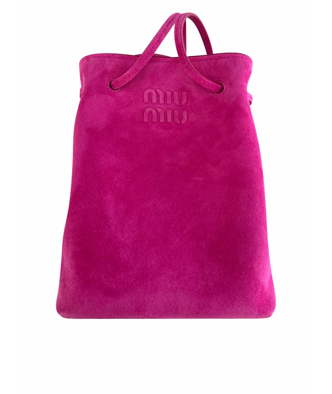 MIU MIU Розовая замшевая сумка через плечо, фото 1