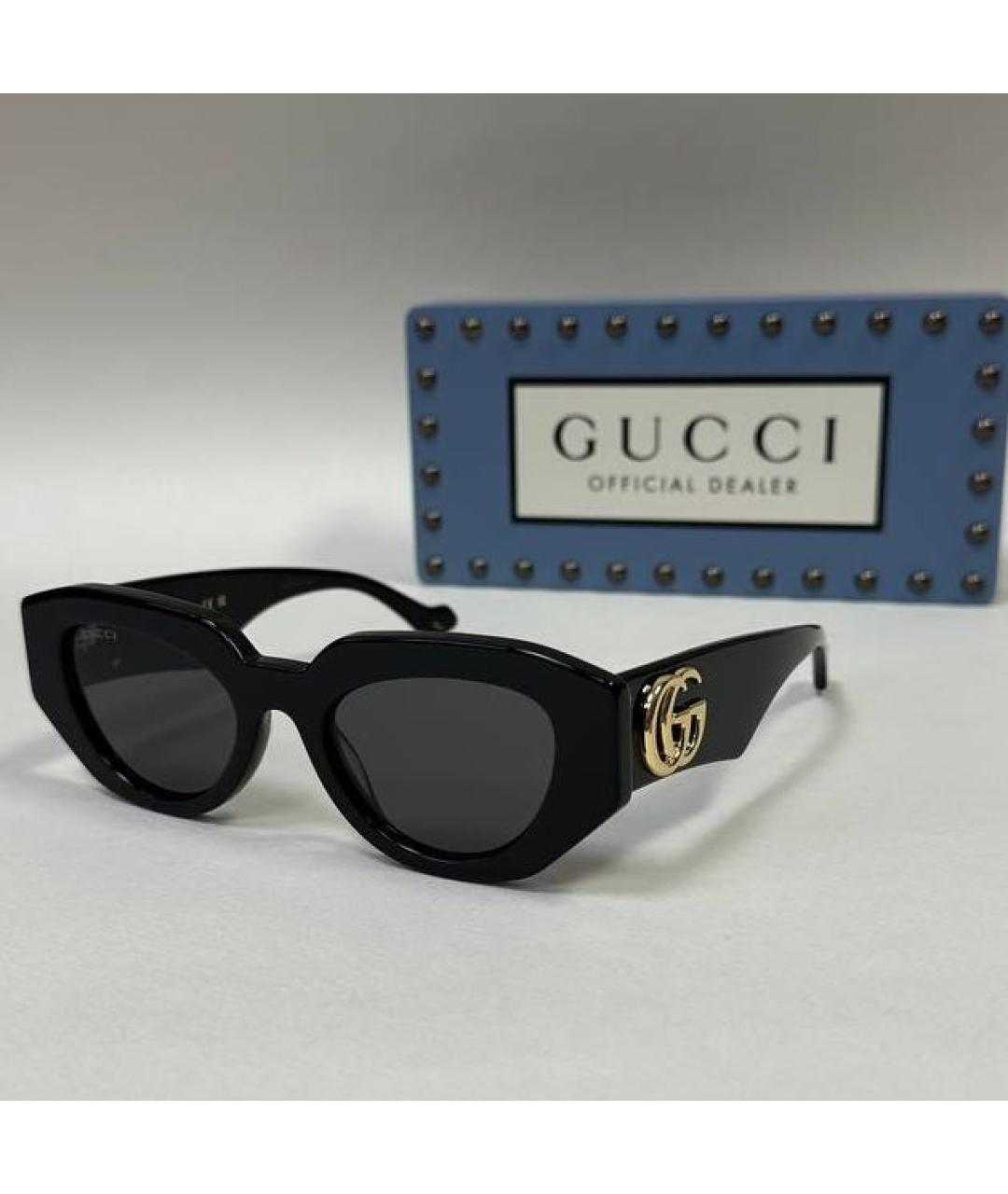 GUCCI Черные пластиковые солнцезащитные очки, фото 3