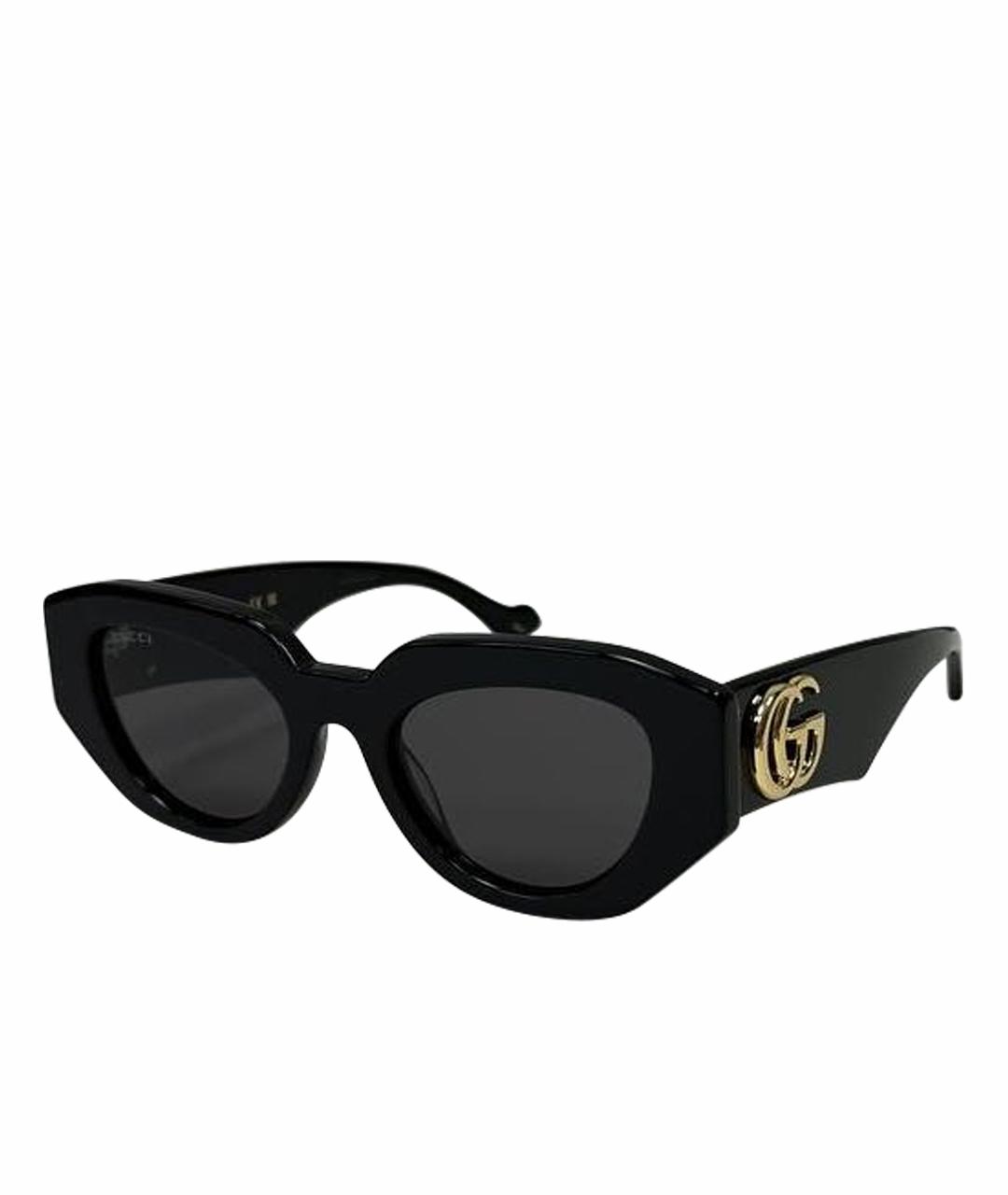 GUCCI Черные пластиковые солнцезащитные очки, фото 1