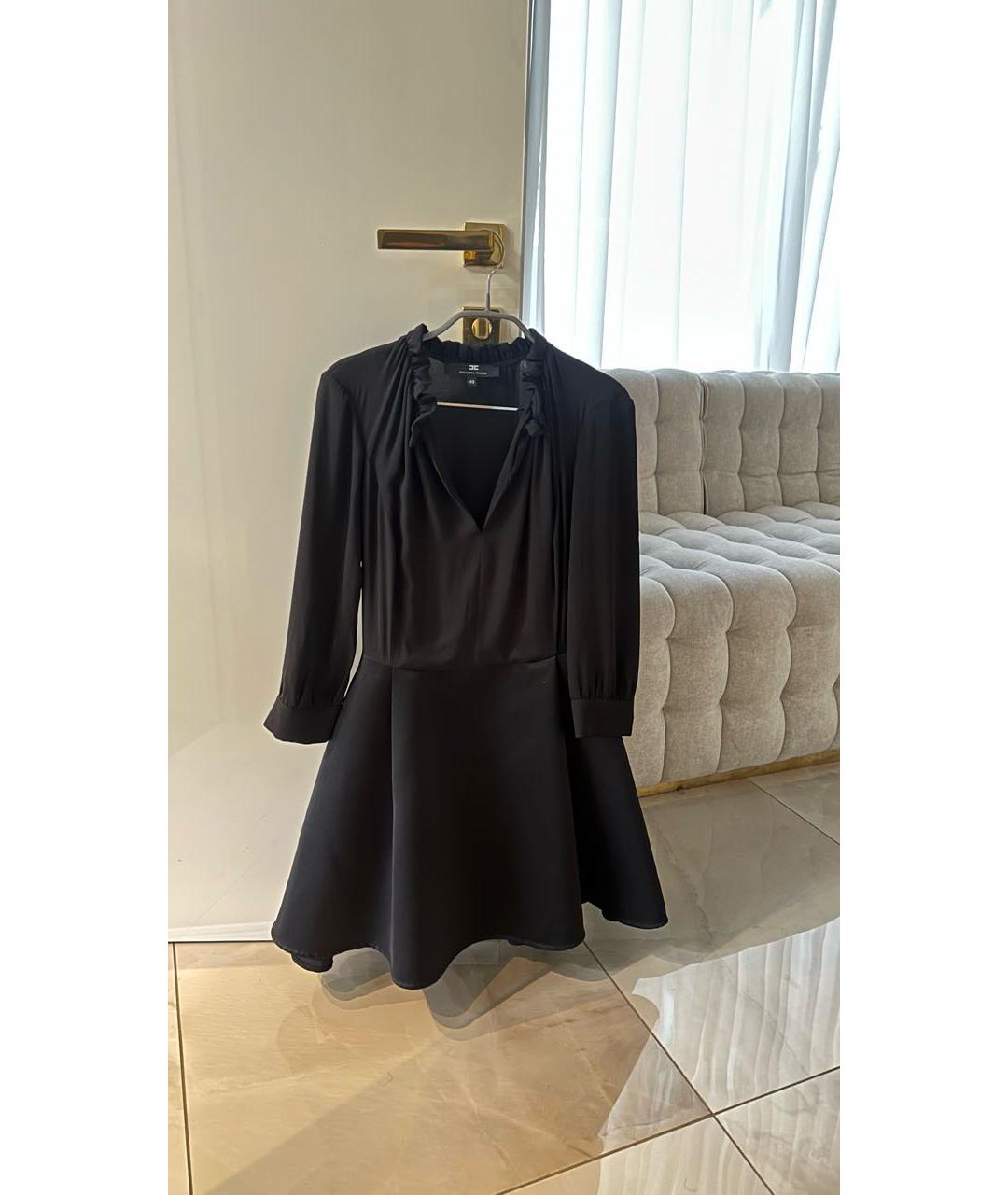 ELISABETTA FRANCHI Черное коктейльное платье, фото 4