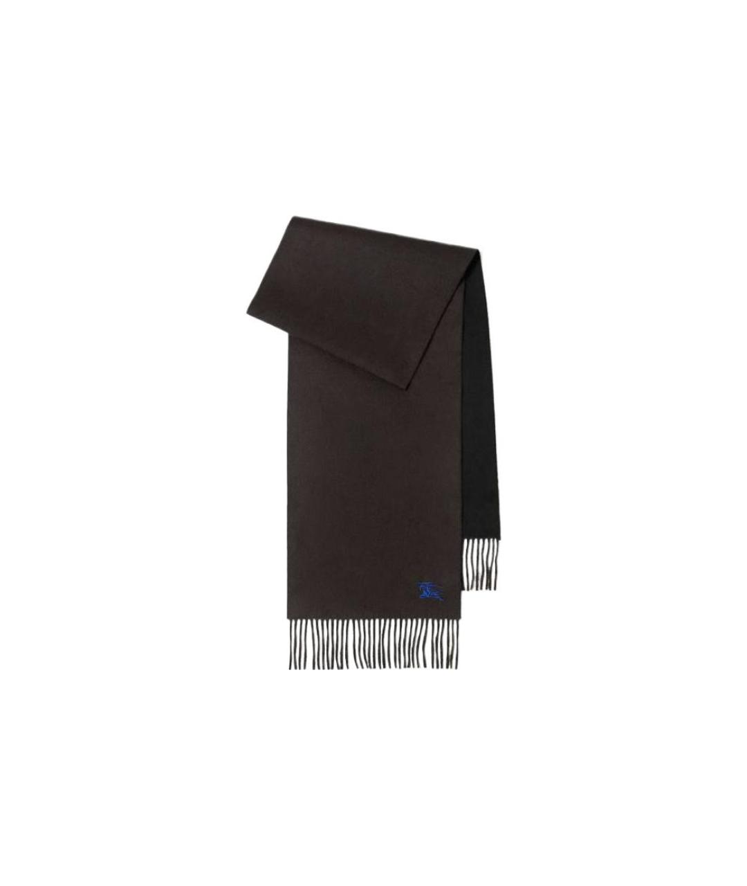 BURBERRY Черный кашемировый шарф, фото 1