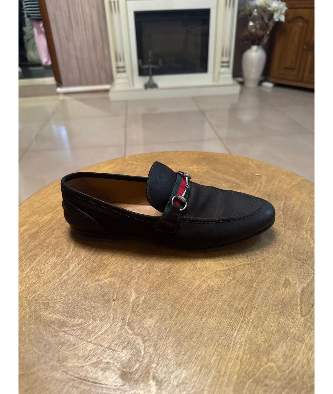 GUCCI Черные кожаные лоферы, фото 5
