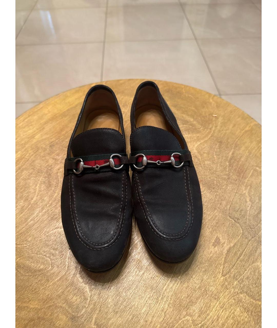 GUCCI Черные кожаные лоферы, фото 2