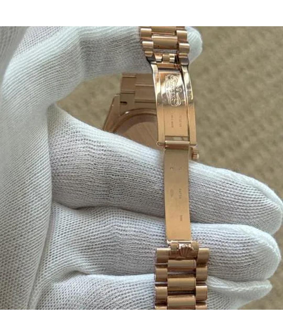 ROLEX Серые часы из розового золота, фото 5