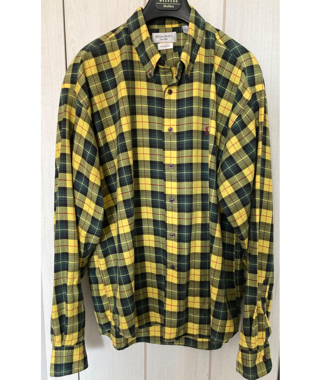 SAINT LAURENT Мульти хлопковая кэжуал рубашка, фото 7