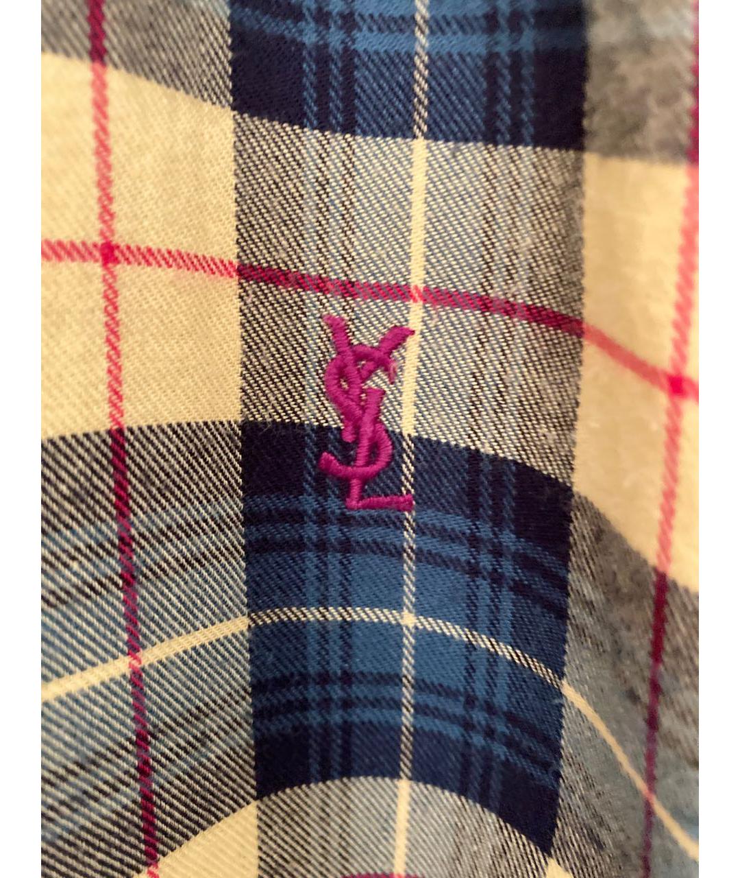 SAINT LAURENT Мульти хлопковая кэжуал рубашка, фото 6