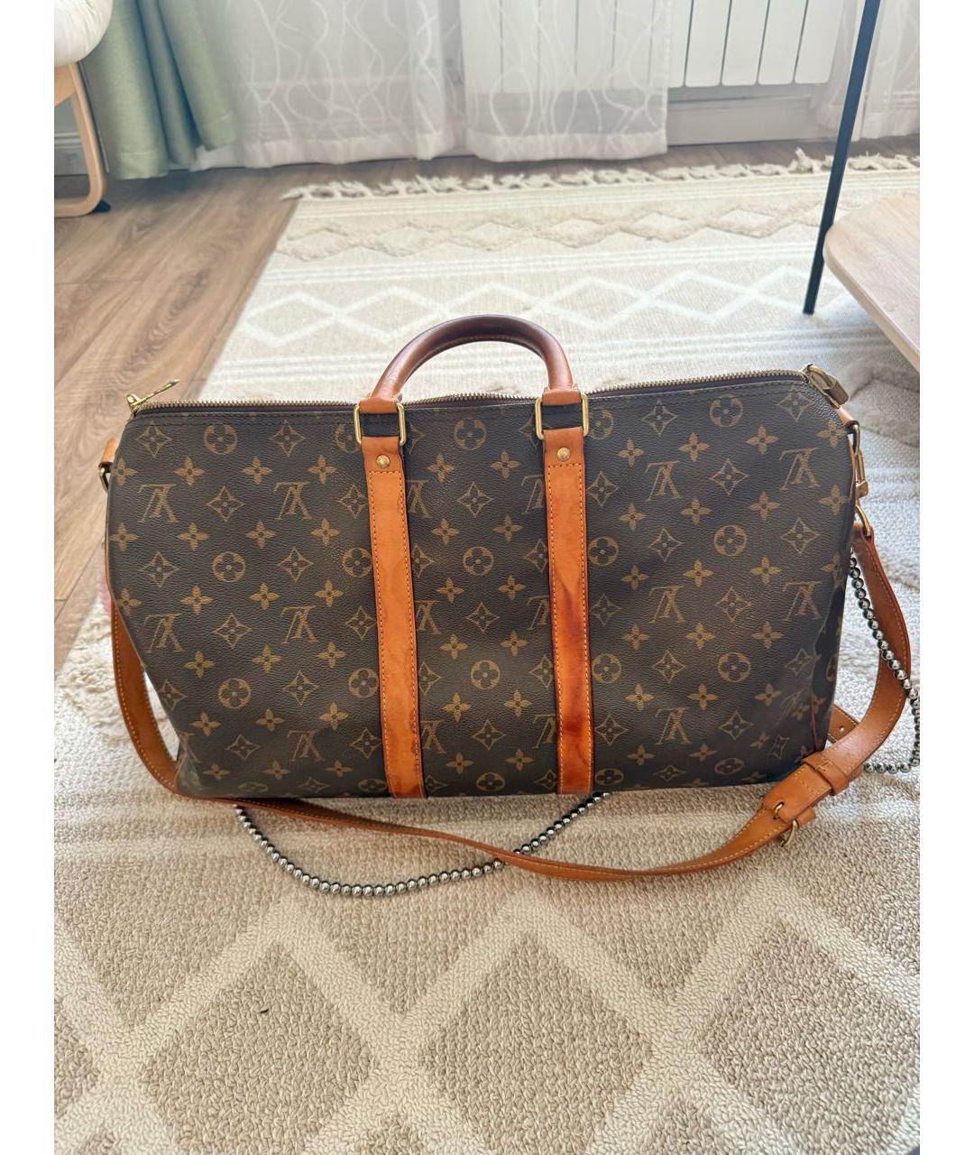 LOUIS VUITTON Коричневая дорожная/спортивная сумка, фото 7