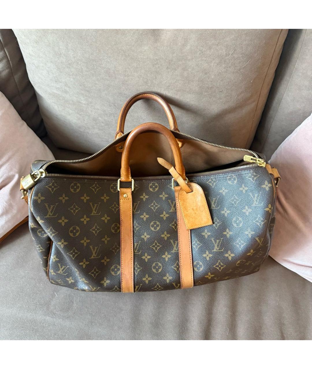 LOUIS VUITTON Коричневая дорожная/спортивная сумка, фото 5