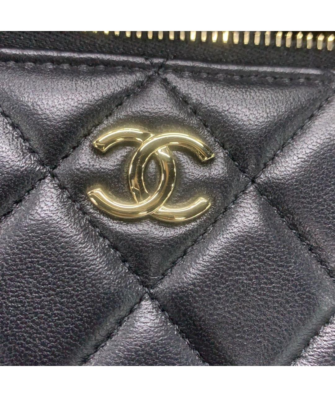 CHANEL Черная кожаная сумка через плечо, фото 8